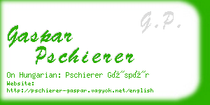 gaspar pschierer business card